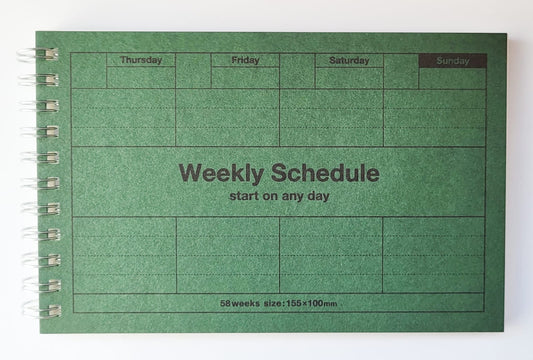 Design Diary Date Free Weekly Schedule Dark Green