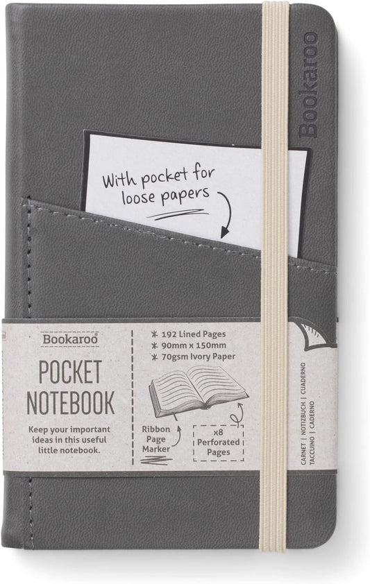 Bookaroo POCKET Notebook (A6) JOURNAL - CHARCOAL