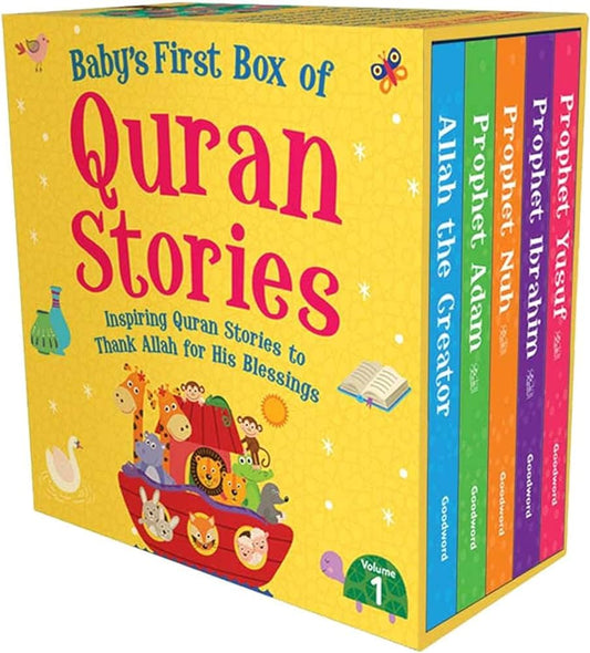 Baby's First Box of Quran Stories (Set of Five Board Books) Vol - 1