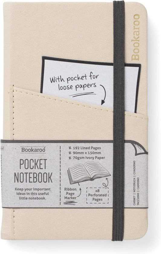 Bookaroo POCKET Notebook (A6) JOURNAL - CREAM