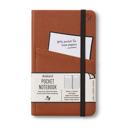 Bookaroo POCKET Notebook (A6) JOURNAL - BROWN