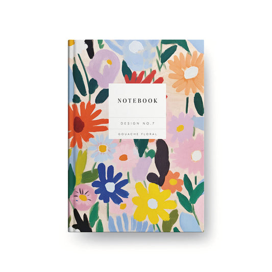 Gouache Floral Hardback Notebook