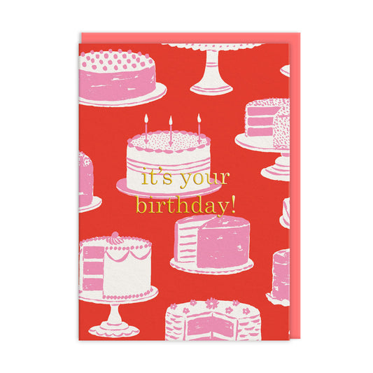 Cake Stands Happy Birthday Card