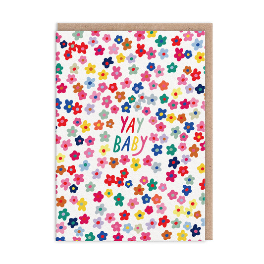 Yay Baby Flowers New Baby Card