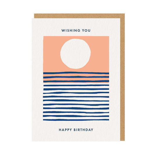 Wishing You Happy Birthday Stripes Card
