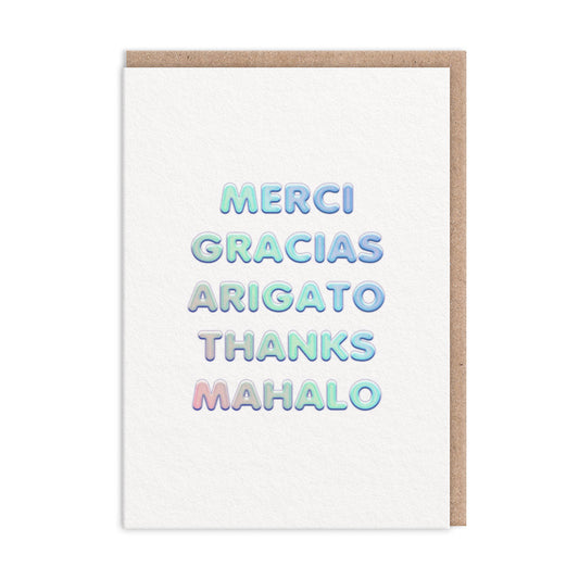 Merci, Gracias, Arigato Thank You Card
