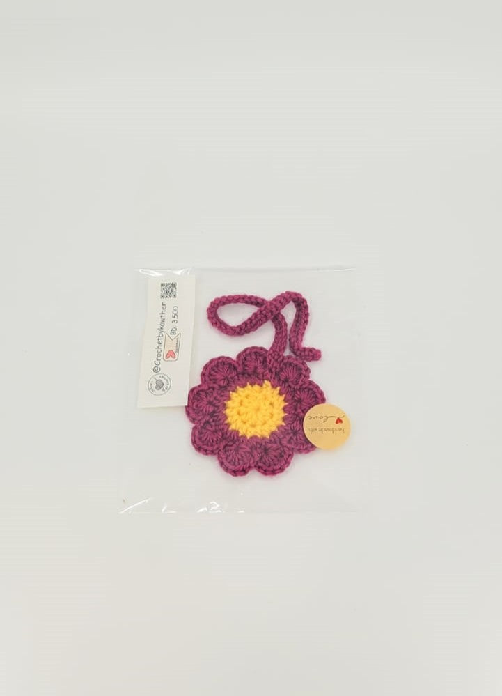 Crochet Flower Bookmark (Purple)