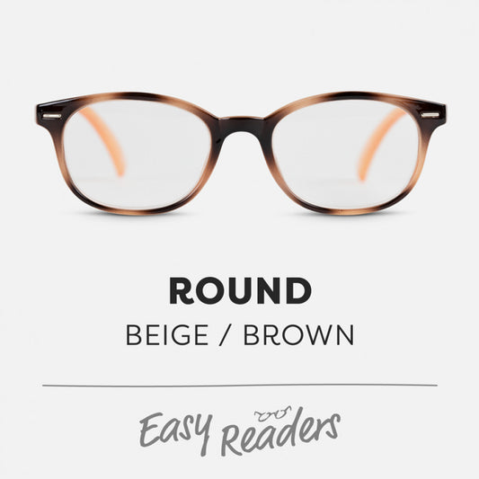 Easy Readers Round Beige/ Brown +1.5
