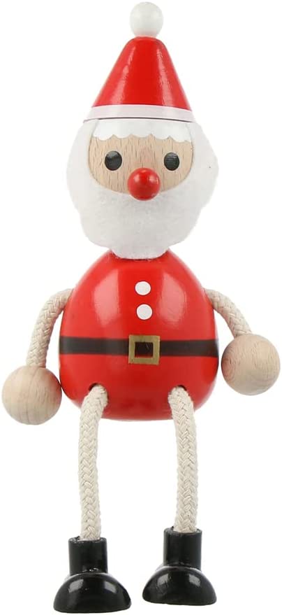 Hracky Wooden Doll Santa Claus Red