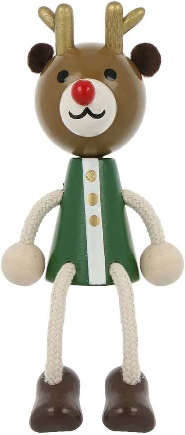 Hracky Wooden Doll Reindeer Green
