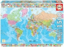 Map of The World With Flags 1500pc Jigsaw Puzzle