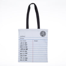 Library Card Cotton Tote Bag - Grey