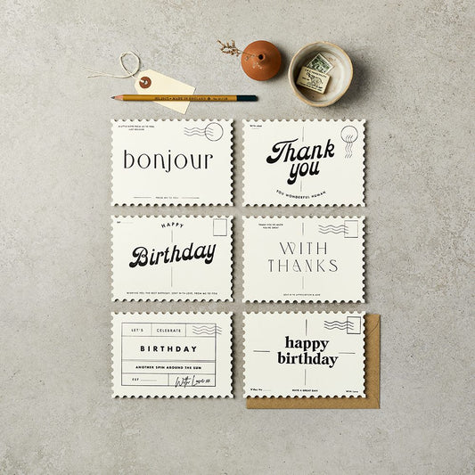 Assorted Pack Notecards – Vintage Type