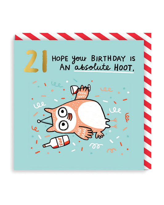 21 Absolute Hoot Birthday Card