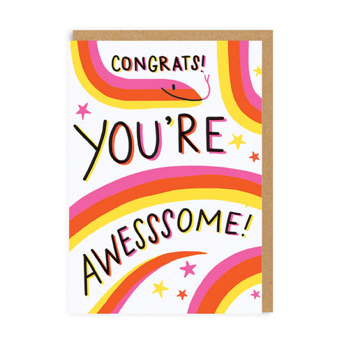 Congrats You're Awesssome Greeting Card (A6)