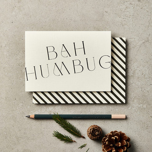 Bah Humbug Handprinted Card