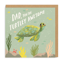 Dad Turtley Square Greeting Card