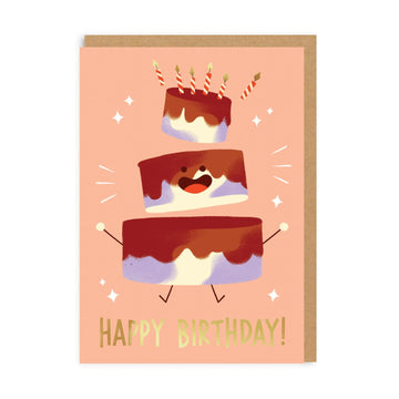 Happy Birthday Cake Greeting Card (A6)