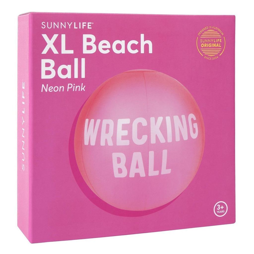 Luxe Inflatable Beach ball Neon Pink (L)