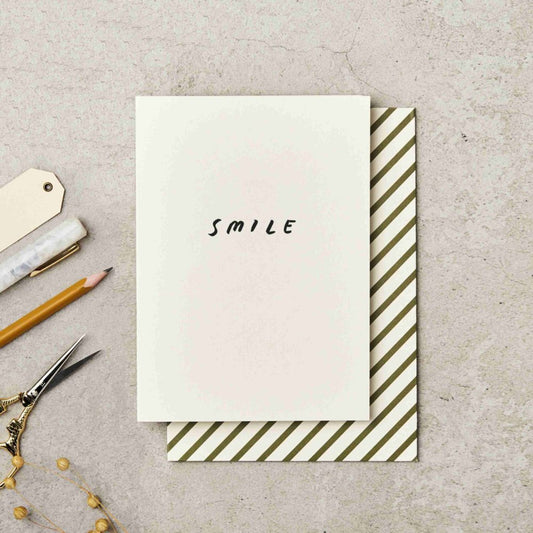 Smile Hand-Printed Card