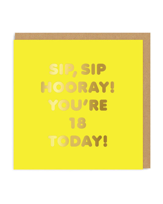 18 Sip Sip Hooray Birthday Card