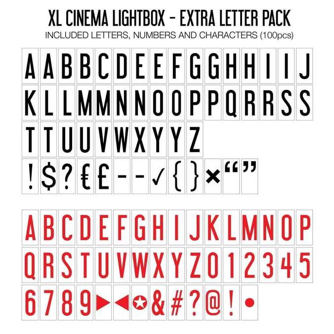 Extra Letter Pack (XL Lightbox)