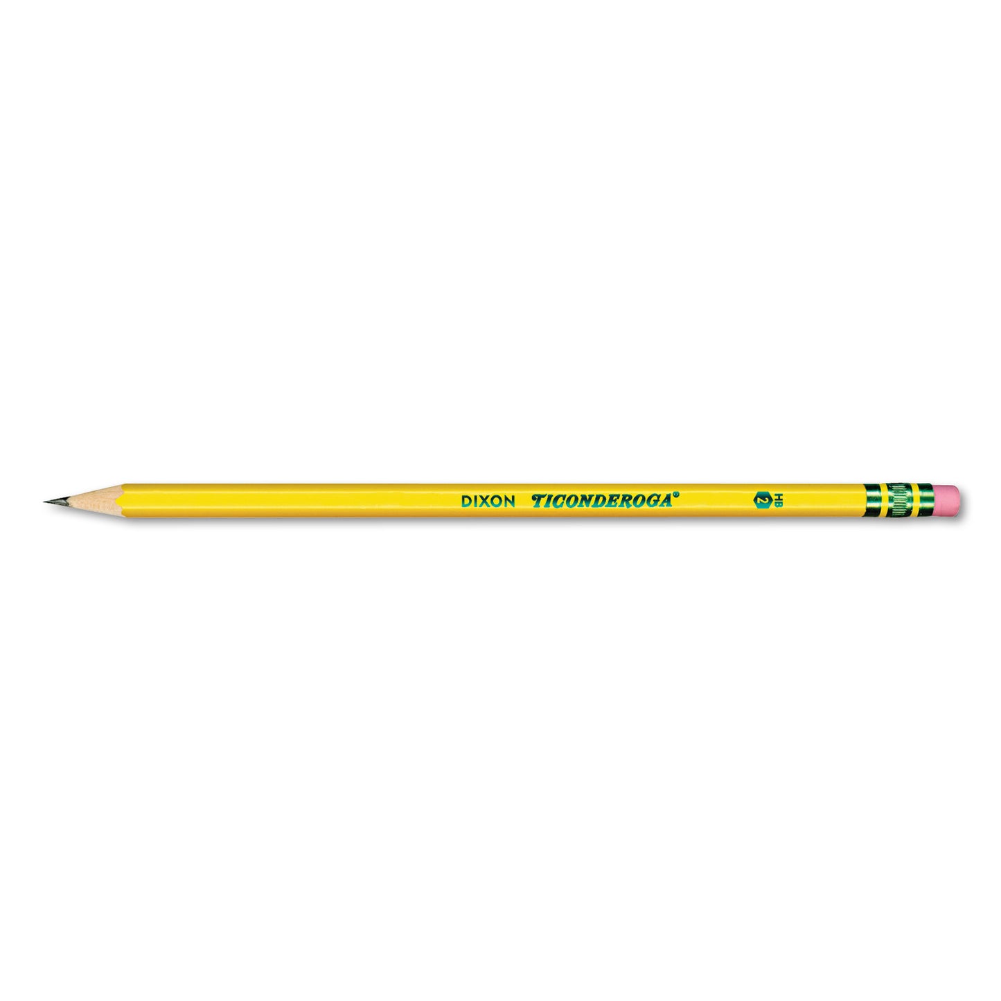 TICONDEROGA Pencils, #2 HB Soft, Pre-Sharpened with Eraser