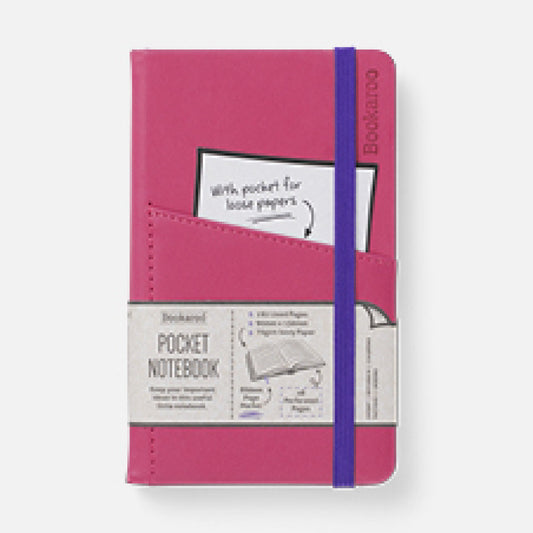 Bookaroo POCKET Notebook (A6) JOURNAL - HOT PINK