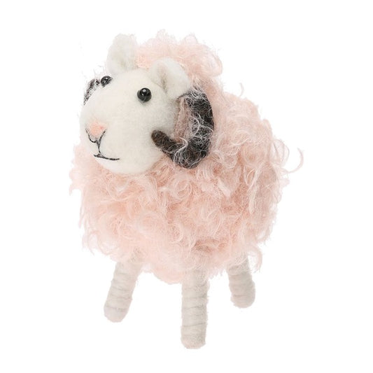 Felt Mascot fluffy Sheep Pink