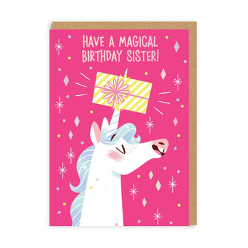 Unicorn Sister Birthday Card