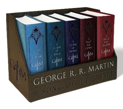 Picture of George R. R. Martin's A Game of Thrones Leather-Cloth Boxed Set (Song of Ice and Fire Series): A Game of Thrones, A Clash of Kings, A Storm of Swords, A Feast for Crows, and A Dance with Dragons