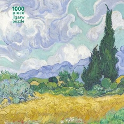 Picture of Adult Jigsaw Puzzle Vincent van Gogh: Wheatfield with Cypress: 1000-Piece Jigsaw Puzzles