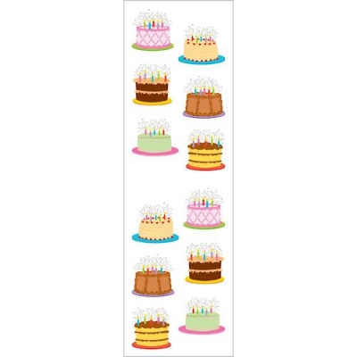 Picture of Mrs. Grossman's Stickers Birthday Cakes RF