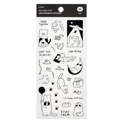 Picture of ICONIC - Line Drawing Sticker Cat