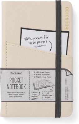 Picture of Bookaroo POCKET Notebook (A6) JOURNAL - CREAM