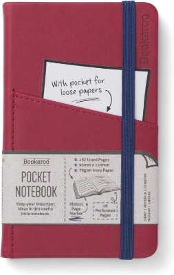 Picture of Bookaroo POCKET Notebook (A6) JOURNAL - DARK RED