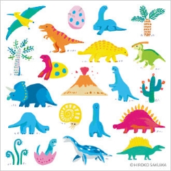 Picture of KING JIM POP-UP STICKERS Dinosaur