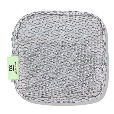 Picture of Square Pouch Black x White Mesh Collection