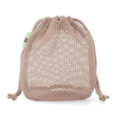 Picture of Drawstring Pouch Beige Mesh Collection