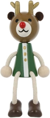 Picture of Hracky Wooden Doll Reindeer Green