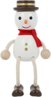 Picture of Hracky Wooden Doll Snowman White