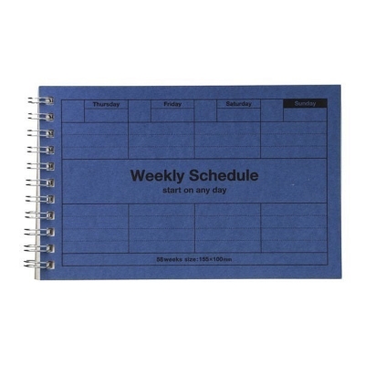 Picture of Design Diary Date Free Weekly Schedule Blue