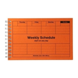 Picture of Design Diary Dayfree Weekly Schedule Orange