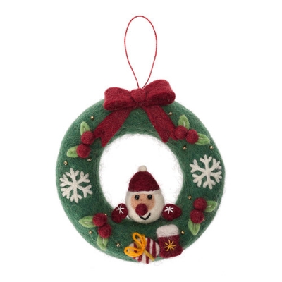 Picture of Felt Wreath Santa Claus