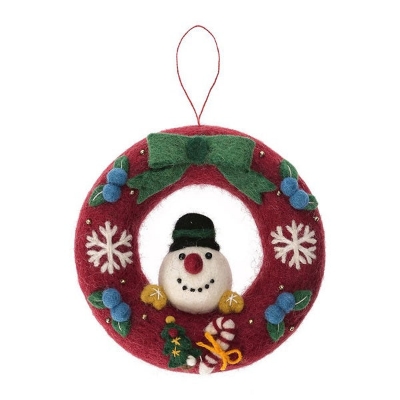 Picture of Felt Wreath Snowman