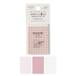 Picture of Maste Pre-cut Masking Tape Sheets Gingham Check Pink