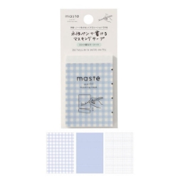 Picture of Maste Pre-cut Masking Tape Sheets Gingham Check Blue