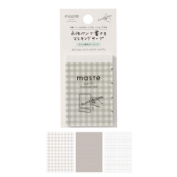 Picture of Maste Pre-cut Masking Tape Sheets Gingham Check Gray