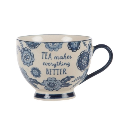 Picture of Blue Willow Floral Mug