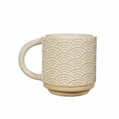 Picture of Japandi Seigaiha Wave Pattern Mug